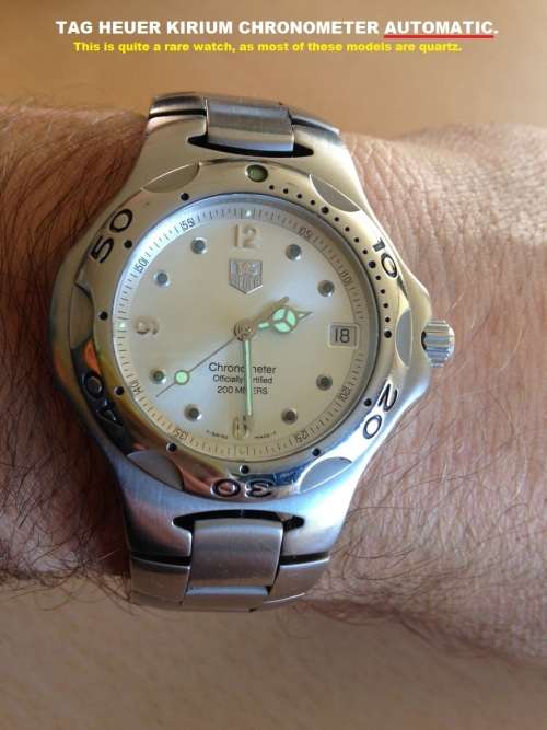 Men s Watches Tag Heuer Kirium Chronometer AUTOMATIC. This is quite rare. Most Kirium Tag Heuer watches are quartz was sold for 5 000.00 on 21 Aug at 11 51 by 24 7 in Plettenberg Bay ID 363221859